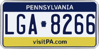 PA license plate LGA8266