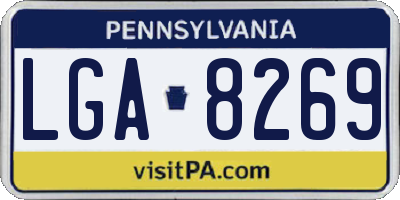 PA license plate LGA8269