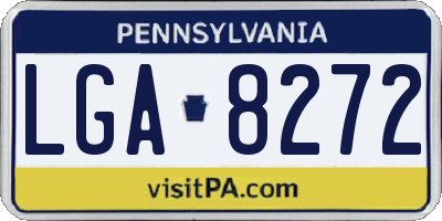 PA license plate LGA8272