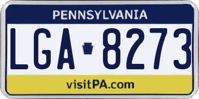 PA license plate LGA8273