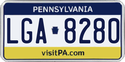 PA license plate LGA8280