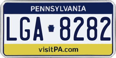 PA license plate LGA8282