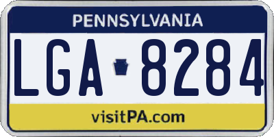 PA license plate LGA8284