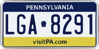 PA license plate LGA8291