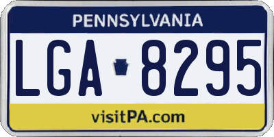 PA license plate LGA8295