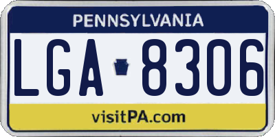 PA license plate LGA8306
