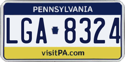 PA license plate LGA8324