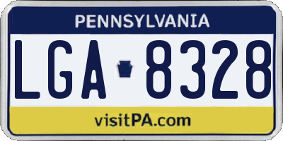 PA license plate LGA8328