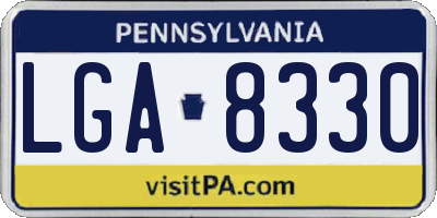 PA license plate LGA8330