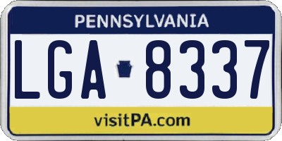 PA license plate LGA8337