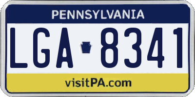 PA license plate LGA8341
