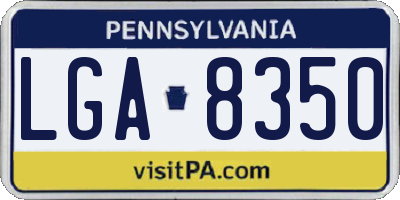 PA license plate LGA8350