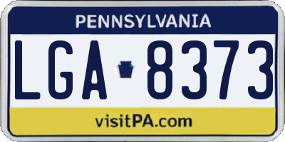 PA license plate LGA8373
