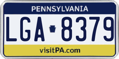 PA license plate LGA8379