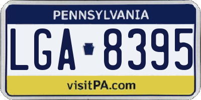 PA license plate LGA8395