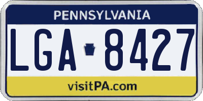PA license plate LGA8427