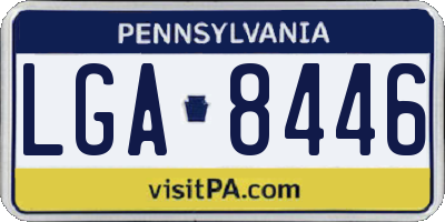PA license plate LGA8446