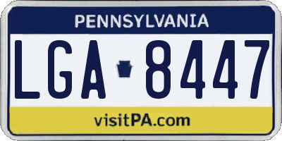 PA license plate LGA8447