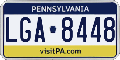 PA license plate LGA8448