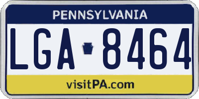 PA license plate LGA8464