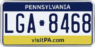 PA license plate LGA8468