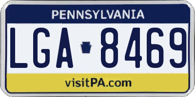 PA license plate LGA8469