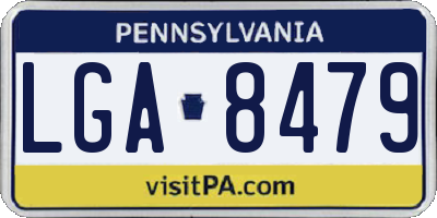 PA license plate LGA8479