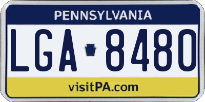 PA license plate LGA8480