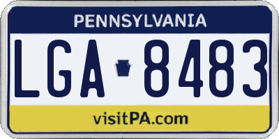PA license plate LGA8483