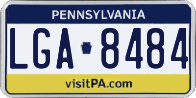 PA license plate LGA8484