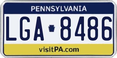 PA license plate LGA8486
