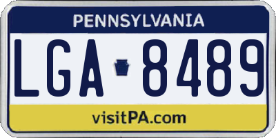 PA license plate LGA8489