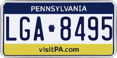 PA license plate LGA8495