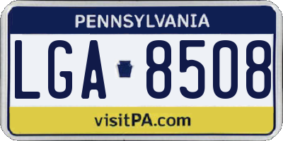 PA license plate LGA8508