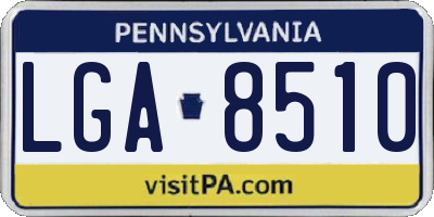 PA license plate LGA8510