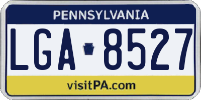 PA license plate LGA8527