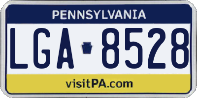 PA license plate LGA8528