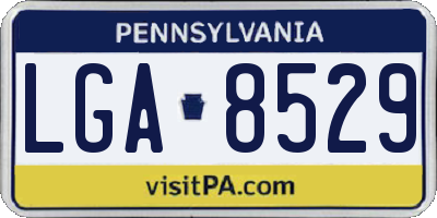 PA license plate LGA8529