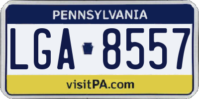 PA license plate LGA8557