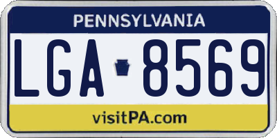 PA license plate LGA8569