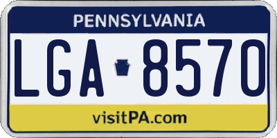 PA license plate LGA8570