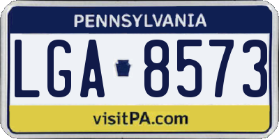 PA license plate LGA8573