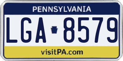 PA license plate LGA8579