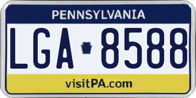 PA license plate LGA8588