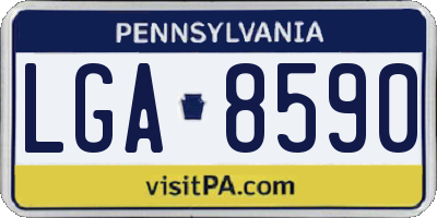 PA license plate LGA8590