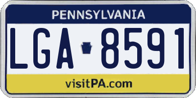 PA license plate LGA8591