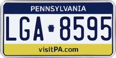 PA license plate LGA8595