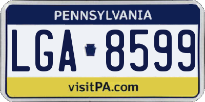 PA license plate LGA8599