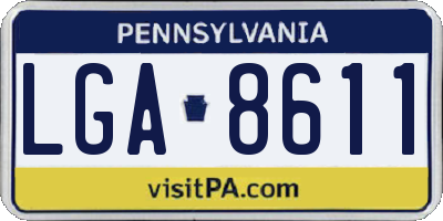 PA license plate LGA8611