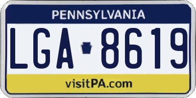 PA license plate LGA8619